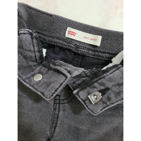 LEVI'S Boys Size 24M Knit Denim Shorts Washed Black - Picture 4 of 4